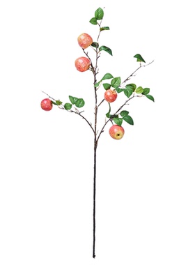 落地花瓶插花仿真苹果枝花艺摆件