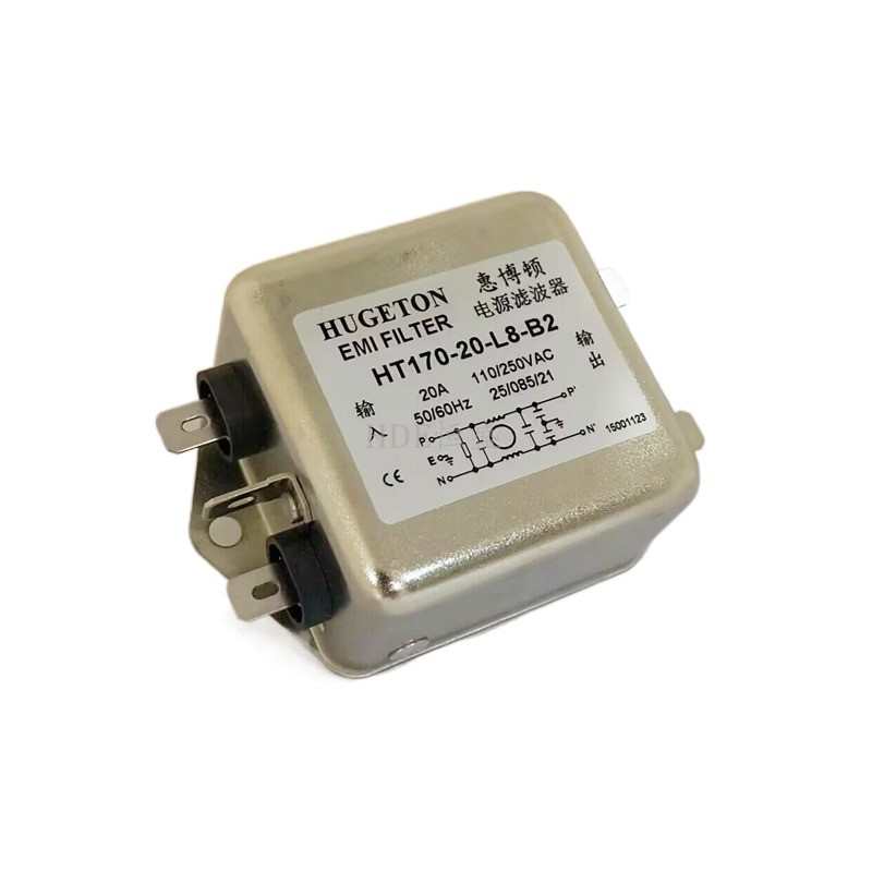 现货emi电源滤波器220v HT170-20-L8-B2 B3 10A 30M4H2惠博顿单相