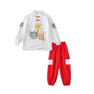 秋季儿童汉服女童中国风幼儿舞蹈服小学生运动会表演出服装啦啦队