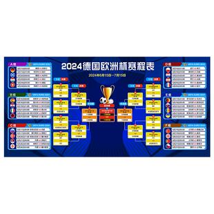 2024欧洲杯物料装饰体育彩票店海报体彩竞彩墙贴布置赛程表对阵图