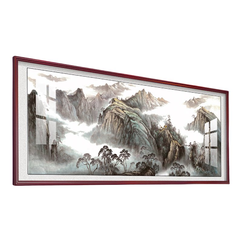 大会堂人民万里长城画靠山图国画办公会议室挂画客厅背景墙装饰画