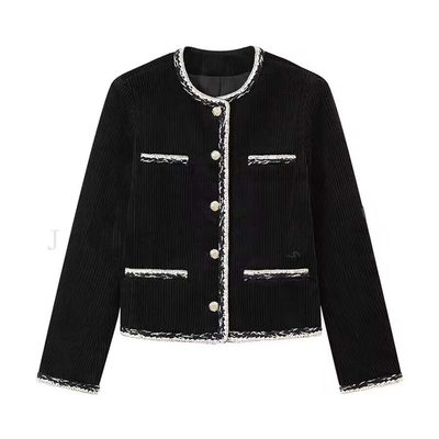 Jennie同款小香风粗花呢短外套