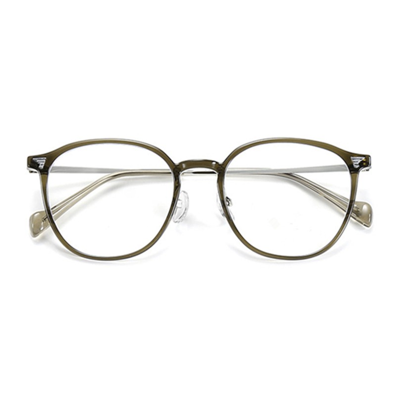 超轻tr90日系复古眼镜框女圆框眼镜架近视冷茶色可配度数素颜神器