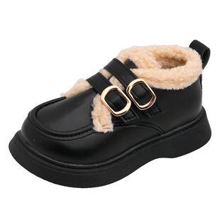 儿童棉鞋2024冬季新款童鞋男童冬鞋女童皮鞋加绒二棉宝宝鞋保暖鞋