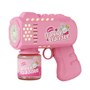 儿童玩具USB充电泡泡机电动自动灯光男女孩吹泡泡枪3-6岁拍照道具