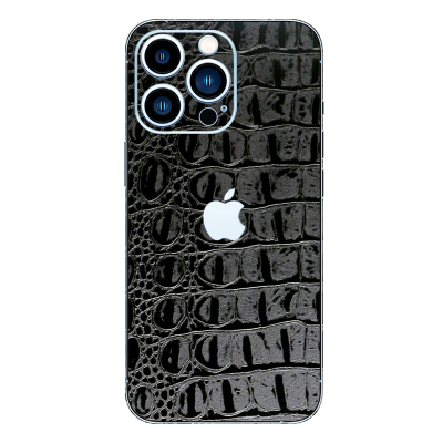 iPhone17Promax鳄鱼纹手机背膜苹果14全包边13后膜13mini背贴12贴纸15彩膜16
