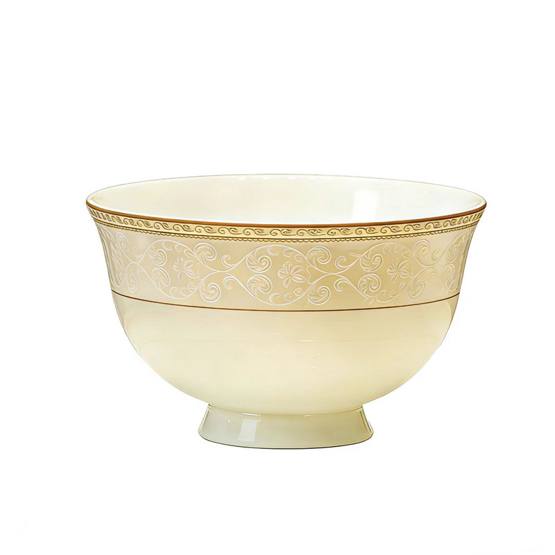2025新款陶瓷饭碗家用景德镇轻奢高温陶瓷碗盘筷骨碟组合乔迁餐具
