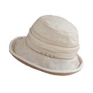 真丝渔夫帽子女士夏季防晒帽女防紫外线遮阳帽女2025新款太阳帽女