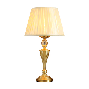 美式台灯床头灯卧室轻奢主卧全铜欧式高级感客厅法式复古高端新款