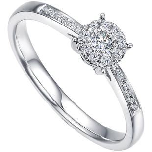 情人节TSL谢瑞麟拥抱爱系列18K金钻石戒指求婚钻戒轻奢64196