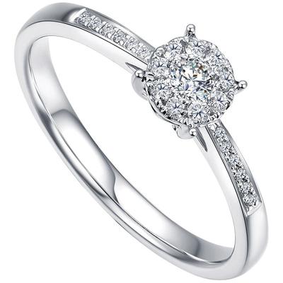 谢瑞麟拥抱爱系列18K金钻石戒指