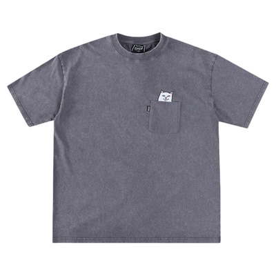 美国RIPNDIP口袋中指猫灰色T恤