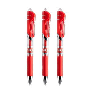 红笔学生专用中性笔老师按动式粗头批改作业红色笔芯圆珠笔按动笔高颜值学习用品按压式速干记号笔小红笔蓝笔