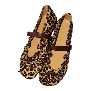 LABERTHREE26春季新品松弛都市抽皱玛丽珍女法式复古休闲浅口单鞋