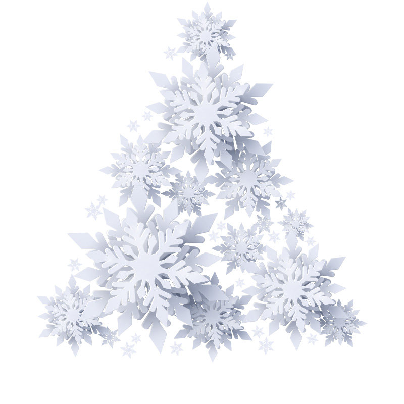 圣诞白色雪花玻璃橱窗静电贴