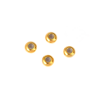 不锈钢钛钢硅胶定位珠串珠手工diy手链项链材料隔珠圆环饰品配件