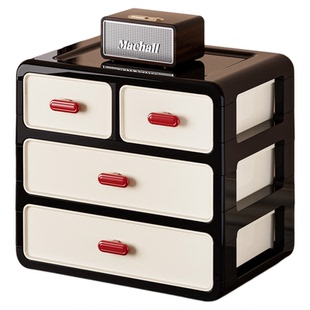 玄关收纳盒复古风入户门鞋柜上桌面放眼镜口罩客厅杂物抽屉置物架