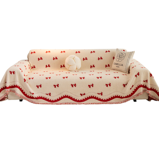 2026新款防猫抓沙发巾盖布一整张秋冬毛绒坐垫套罩防滑不掉毛盖毯