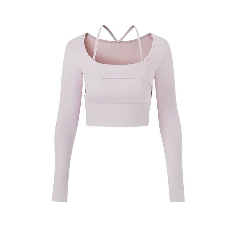 gogoyoga瑜伽服长袖女春季带胸垫专业普拉提训练服上衣运动健身服