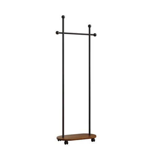 中古风挂衣架入户卧室衣帽架落地客厅晾衣架家用可移动衣服置物架