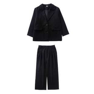 街舞儿童潮服少儿popping机械舞演出服男童西装礼服女童爵士舞服