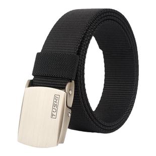 钢头战术腰带男军训户外快速反应多功能帆布尼龙编织皮带训练腰封