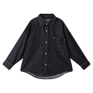 布丁哈鲁童装秋装女童外套2026春秋新款儿童西部复古牛仔衬衫
