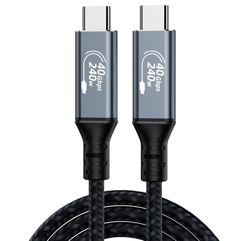 USB4全功能数据线双头Typec雷电3/4弯头一线通PD240W快充传输视频适用苹果雷雳iphone17笔记本电脑3/