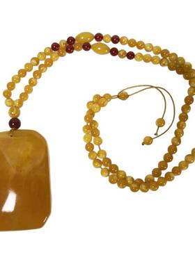 天然原矿新蜜蜜糖红老色大无事牌珠链吊坠时尚潮流百搭款