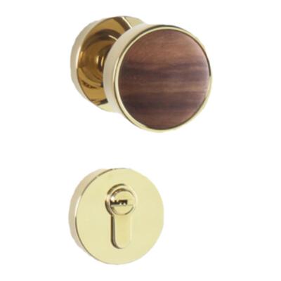 穆勒胡桃木金色静音磁吸分体锁