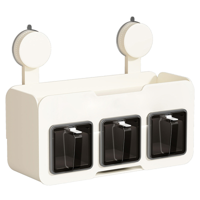 吸盘厨房调料置物架多功能调料盒