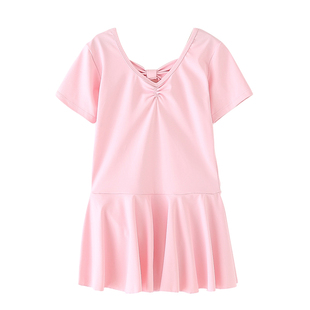 咔萌琪儿童舞蹈服女童长袖练功服纯棉幼儿中国舞服演出服芭蕾舞裙