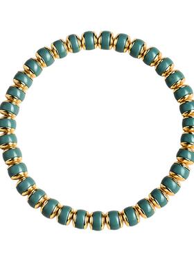 原创绿松石手串手链女款轻奢小众招财聚富聚财吸金招米招财