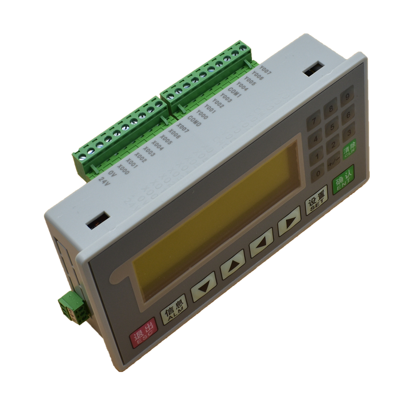 文本plc一体机控制器FX2N-16MR/T国产可编程工控板op320-a显示屏