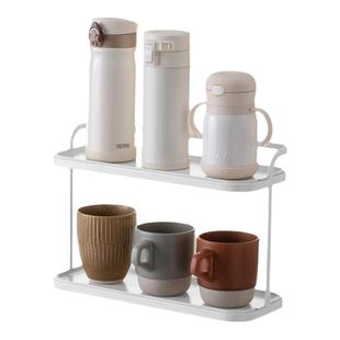 懒角落杯架杯子收纳厨房置物架台面双层餐桌面水杯沥水放茶杯架子