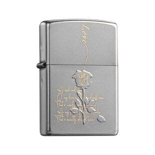 zippo打火机玫瑰恋曲礼盒装官方正版煤油防风浪漫表白礼物送男友
