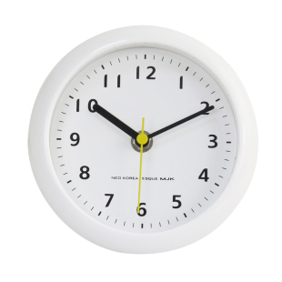 简约浴室钟防水吸盘钟厨房时钟家用卫生间静音免打孔迷你小挂钟表