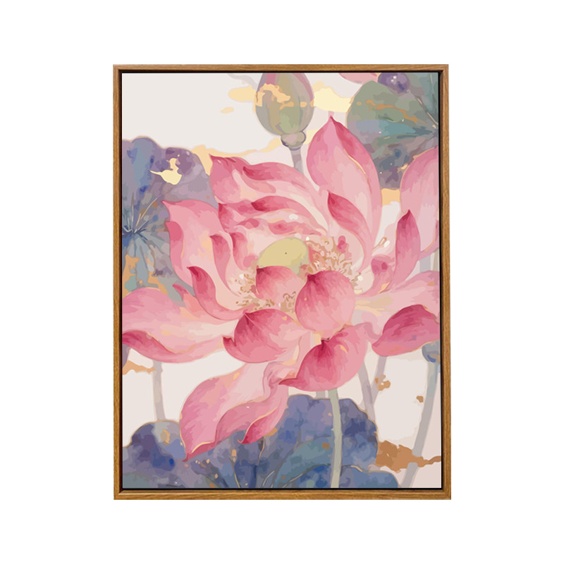 雅调莲花diy数字油画材料包工具