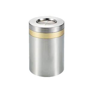 新款不锈钢车载烟灰缸密封旋转汽车防飞灰缸大号金属创意车内车用