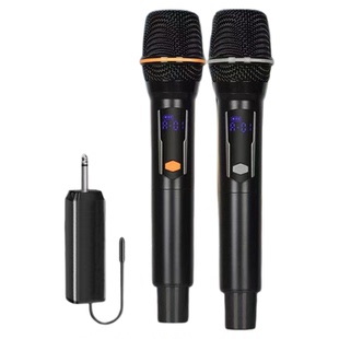 亿利达金属充电无线麦克风一拖二U段家用k歌话筒户外音响直播通用