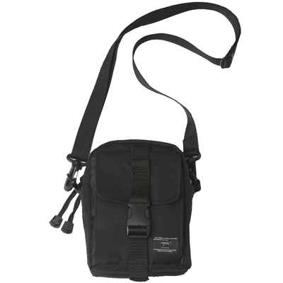 黑色单肩包青年斜挎包拉链斜纹潮