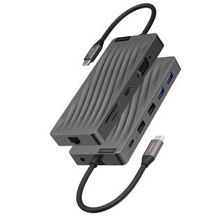 联想水波纹合金扩展坞Typec笔记本usb扩展器插头多接口hub集线网线多接口拓展坞hdmi4K投屏适用适用华为苹果