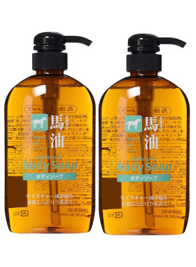 【自营】熊野油脂马油沐浴露600ml*2 无硅沐浴乳沐浴油全身孕妇