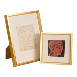 北欧金属相框7寸摆台8寸10寸12寸A4定制铝合金画框摆件挂墙框架