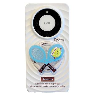 拓岚 适用华为mate60pro+手机壳双层马卡龙纯色pura70pro情侣创意乒乓球网球拍磁吸支架mate40/50pro硅胶女款