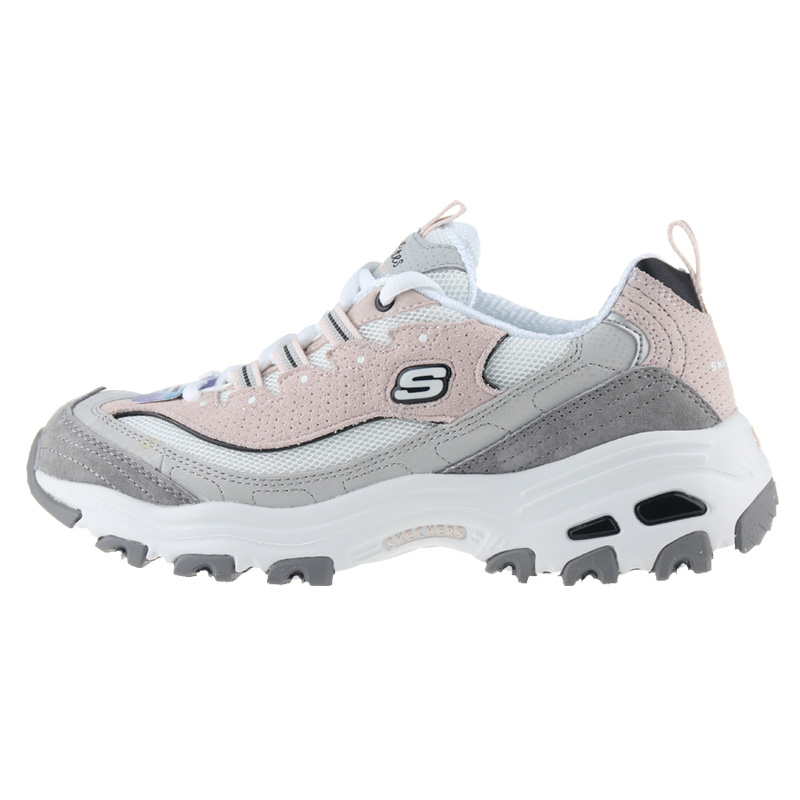斯凱奇Skechers D‘lites新款莫蘭迪配色女款厚底增高熊貓鞋13147