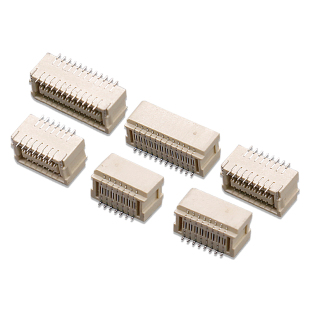 SHLD1.0连接器1.0mm间距双排卧贴带锁扣SHLD卧式插座线对板接插件