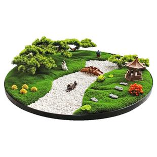 酒店大圆桌转盘中间摆件餐桌花摆花圆形装饰微景观圆桌中心摆台