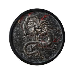 国家非遗 1978年版 清代乾隆老墨版《龙腾四海》曹素功收藏级老墨块 古墨块墨 高档墨锭复古礼品文房四宝徽墨