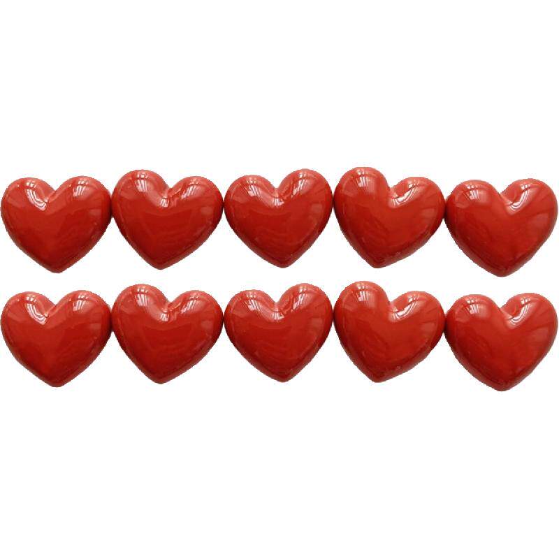 可爱彩色爱心磁力贴洞洞板照片装饰贴磁贴吸铁石小立体冰箱贴磁扣